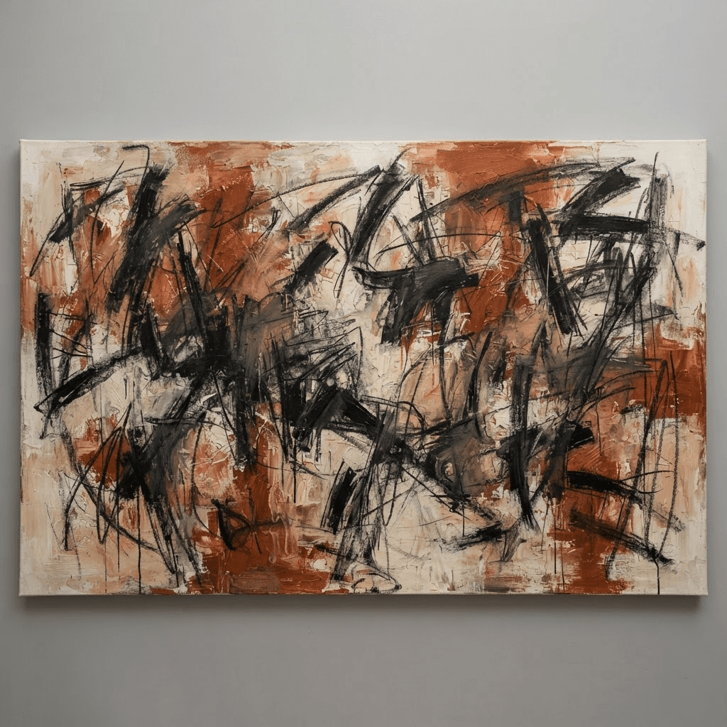 Ruido blanco, acrílico y grafito, 140 × 90 cm